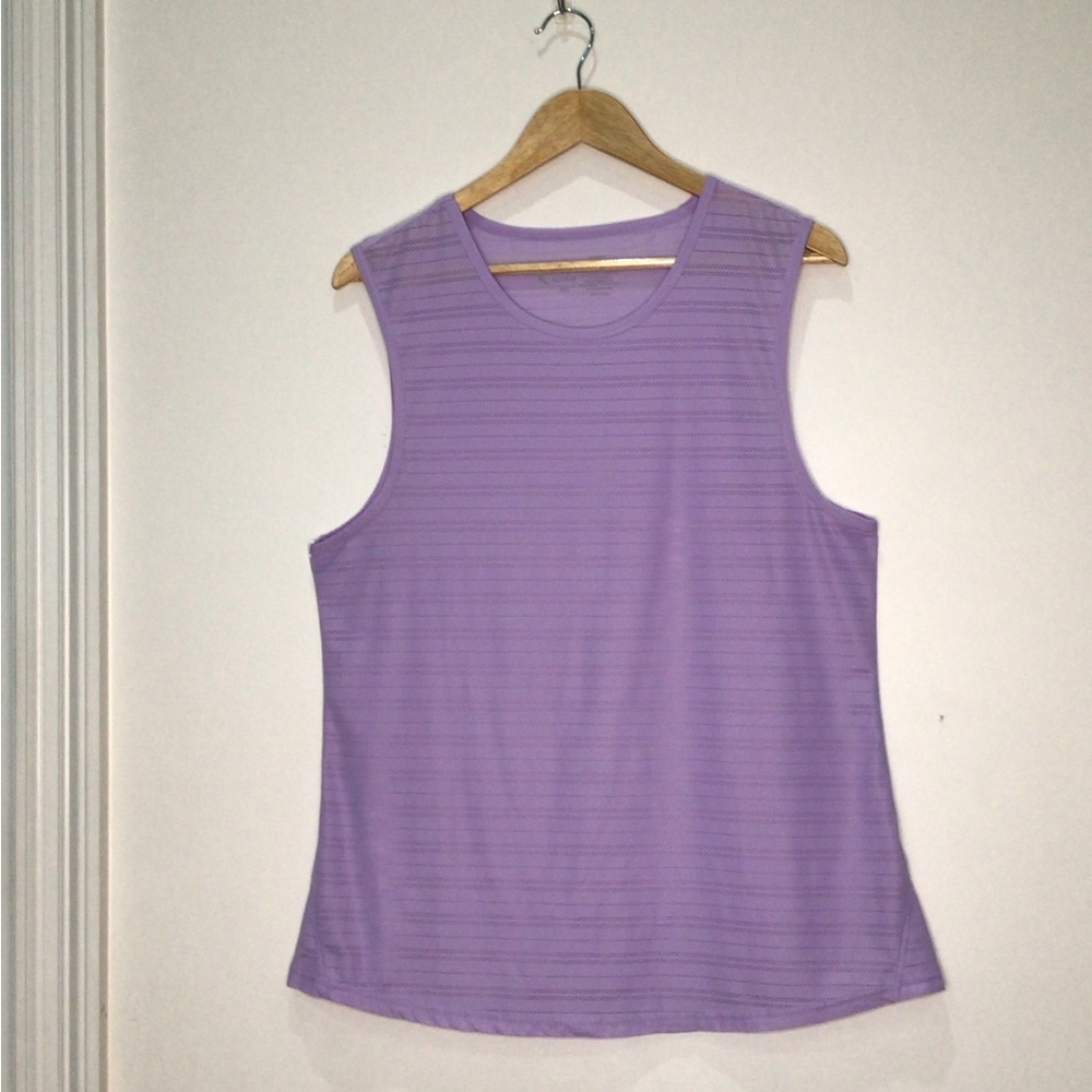 ZYIA Active Lavender Purple Luxe Muscle Sleeveless Relaxed Fit Tank Top Size XXL - Picture 3 of 9